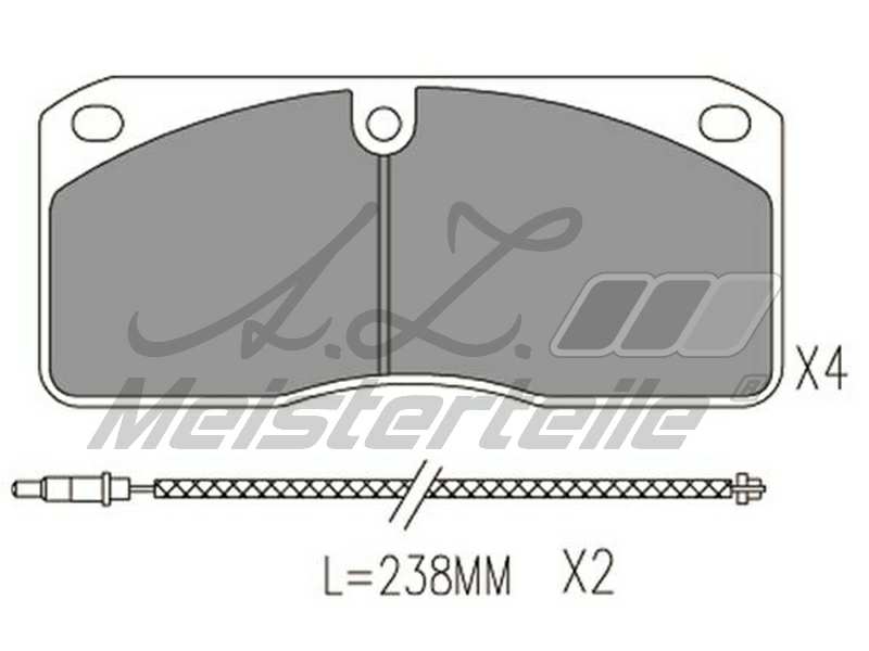 Brake pad for disc brake (cargo)